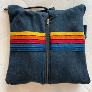 Aviator Nation 5 Stripe Zip up Hoodie